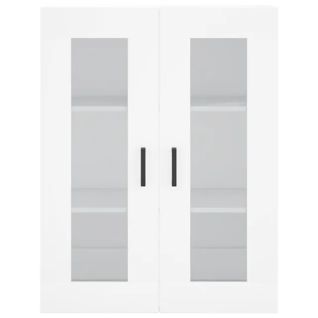 Armoires murales 2 pcs blanc bois d'ingénierie