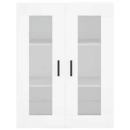 Armoires murales 2 pcs blanc bois d'ingénierie