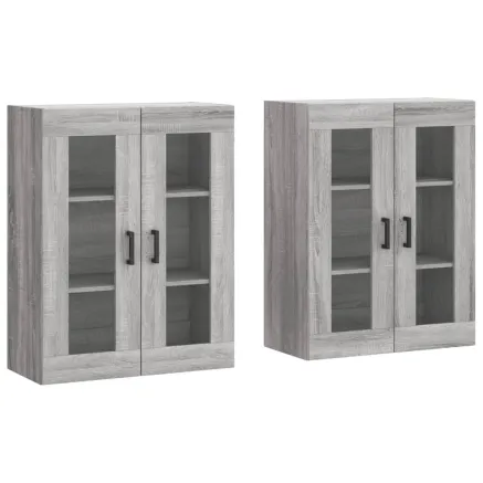 Armoires murales 2 pcs sonoma gris bois d'ingénierie 2