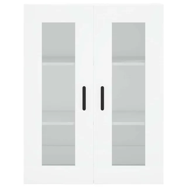Armoires murales 2 pcs blanc bois d'ingénierie