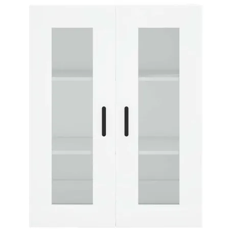 Armoires murales 2 pcs blanc bois d'ingénierie