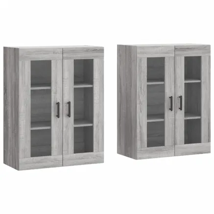 Armoires murales 2 pcs sonoma gris bois d'ingénierie 2