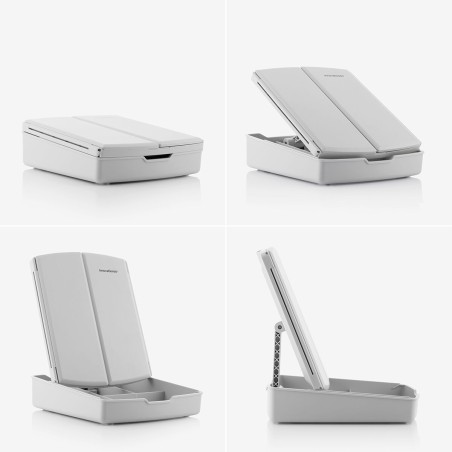 Espejo LED Plegable con Organizador de Maquillaje 3 en 1 Panomir Innov
