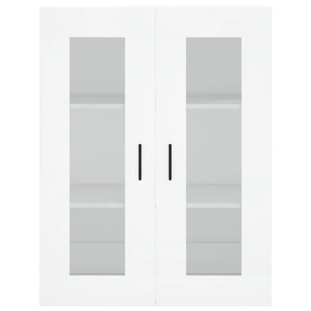 Armoires murales 2 pcs blanc bois d'ingénierie