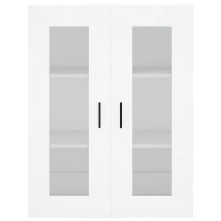 Armoires murales 2 pcs blanc bois d'ingénierie