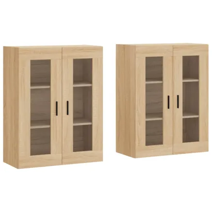 Armoires murales 2 pcs chêne sonoma bois d'ingénierie 2
