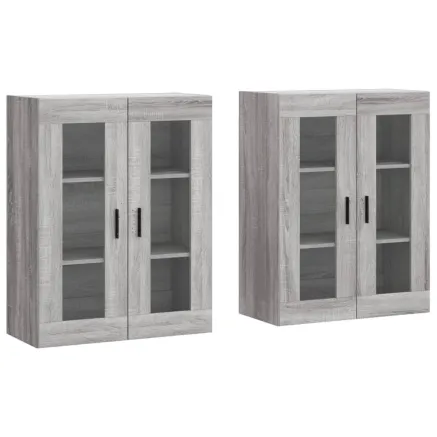 Armoires murales 2 pcs sonoma gris bois d'ingénierie 2