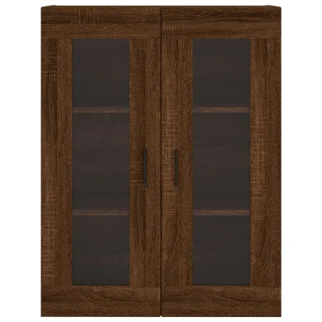 Armoires murales 2 pcs chêne marron bois d'ingénierie