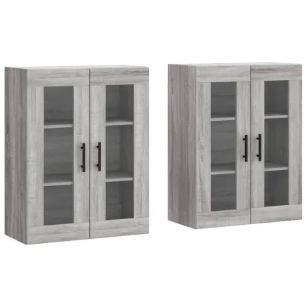 Armoires murales 2 pcs sonoma gris bois d'ingénierie 2