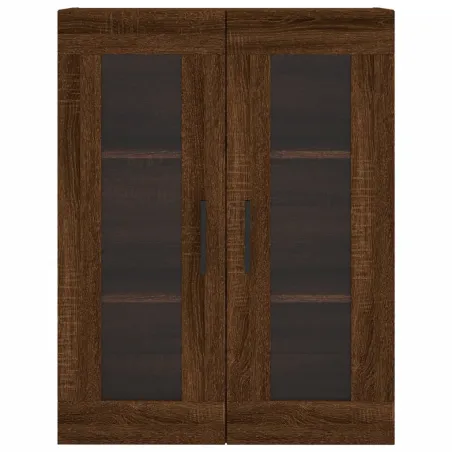 Armoires murales 2 pcs chêne marron bois d'ingénierie