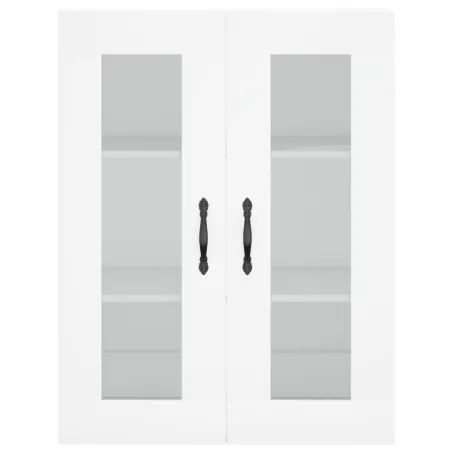 Armoires murales 2 pcs blanc bois d'ingénierie