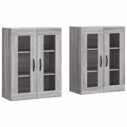 Armoires murales 2 pcs sonoma gris bois d'ingénierie 2