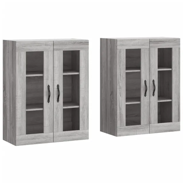 Armoires murales 2 pcs sonoma gris bois d'ingénierie
