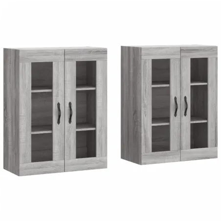 Armoires murales 2 pcs sonoma gris bois d'ingénierie