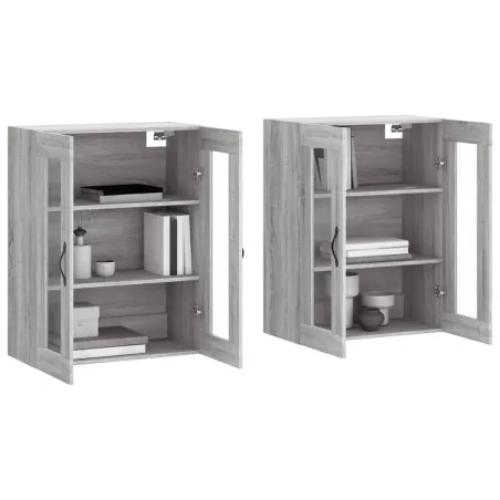 Armoires murales 2 pcs sonoma gris bois d'ingénierie