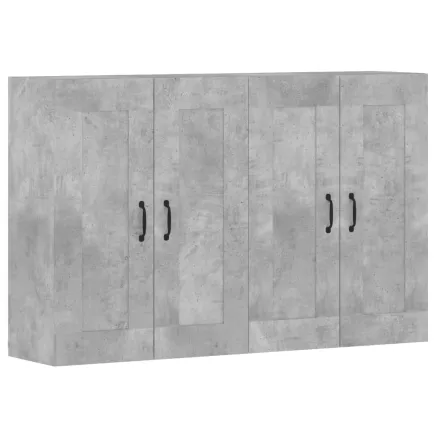 Armoires murales 2 pcs gris béton bois d'ingénierie 2