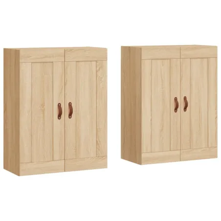 Armoires murales 2 pcs chêne sonoma bois d'ingénierie