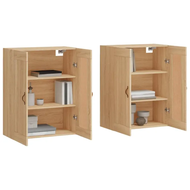 Armoires murales 2 pcs chêne sonoma bois d'ingénierie