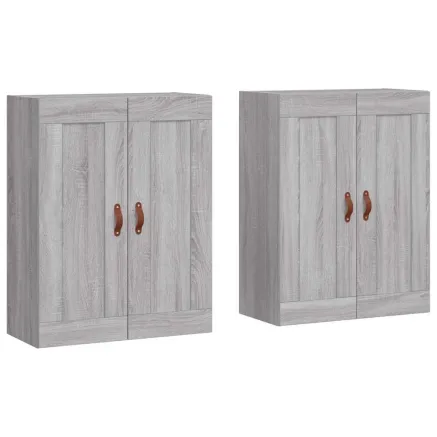 Armoires murales 2 pcs sonoma gris bois d'ingénierie 2