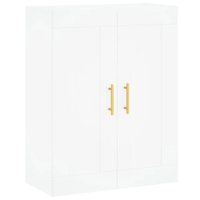 Armoires murales 2 pcs blanc bois d'ingénierie