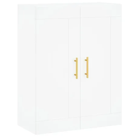 Armoires murales 2 pcs blanc bois d'ingénierie