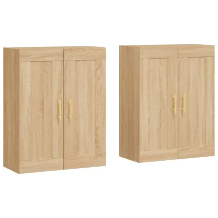 Armoires murales 2 pcs chêne sonoma bois d'ingénierie 2