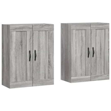 Armoires murales 2 pcs sonoma gris bois d'ingénierie 2