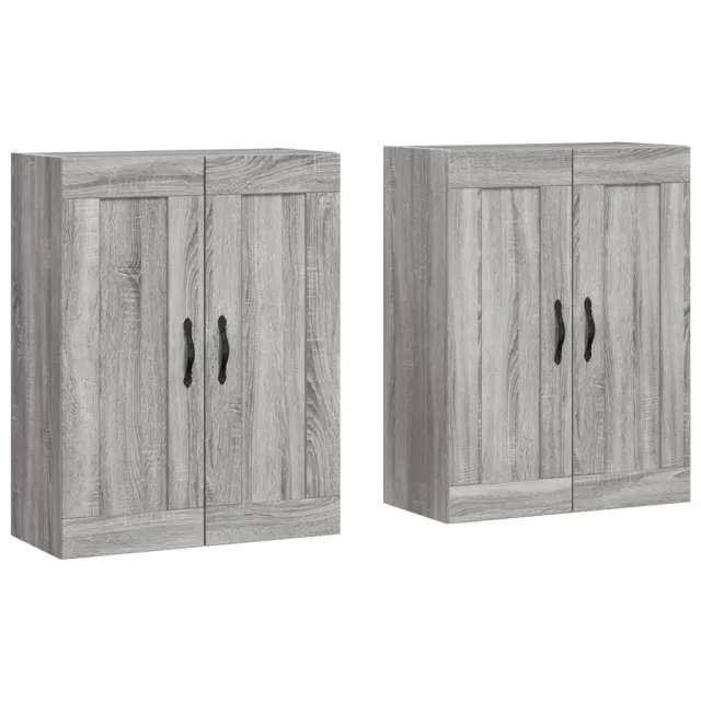 Armoires murales 2 pcs sonoma gris bois d'ingénierie