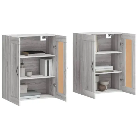 Armoires murales 2 pcs sonoma gris bois d'ingénierie