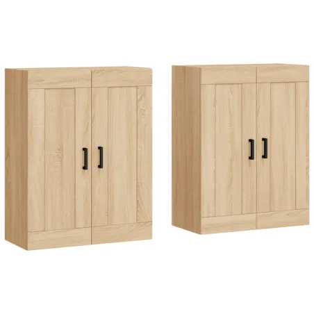 Armoires murales 2 pcs chêne sonoma bois d'ingénierie