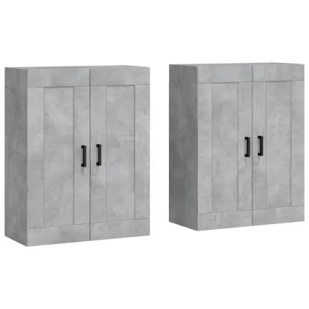 Armoires murales 2 pcs gris béton bois d'ingénierie 2