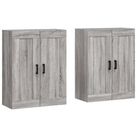 Armoires murales 2 pcs sonoma gris bois d'ingénierie 2