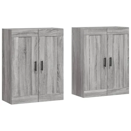 Armoires murales 2 pcs sonoma gris bois d'ingénierie 2