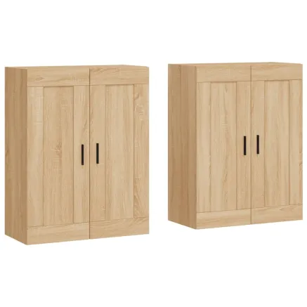 Armoires murales 2 pcs chêne sonoma bois d'ingénierie 2