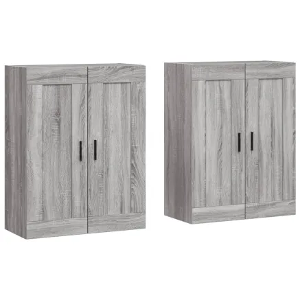 Armoires murales 2 pcs sonoma gris bois d'ingénierie 2