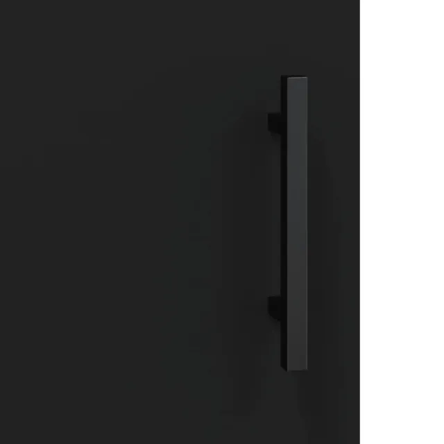 Armoires murales 2 pcs noir bois d'ingénierie