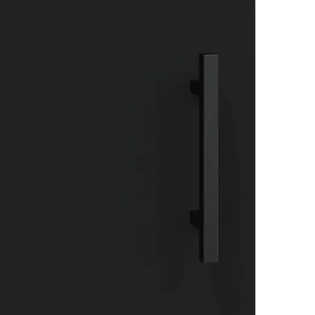 Armoires murales 2 pcs noir bois d'ingénierie