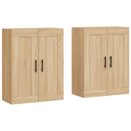 Armoires murales 2 pcs chêne sonoma bois d'ingénierie 2