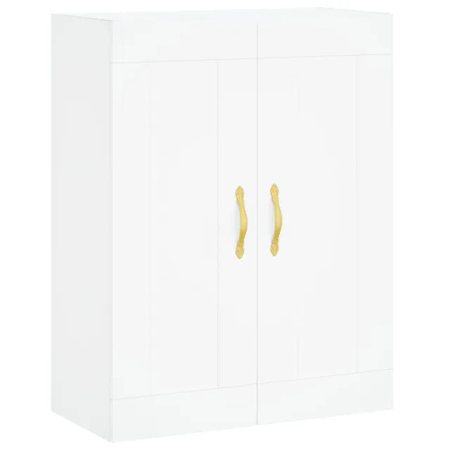 Armoires murales 2 pcs blanc bois d'ingénierie