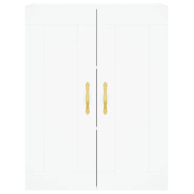 Armoires murales 2 pcs blanc bois d'ingénierie