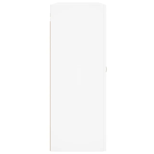 Armoires murales 2 pcs blanc bois d'ingénierie