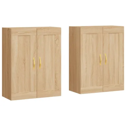Armoires murales 2 pcs chêne sonoma bois d'ingénierie 2