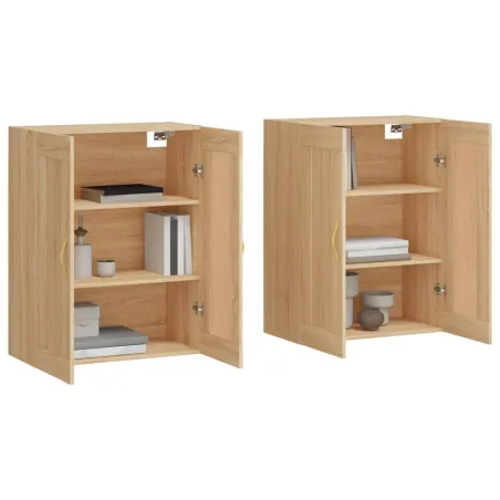 Armoires murales 2 pcs chêne sonoma bois d'ingénierie