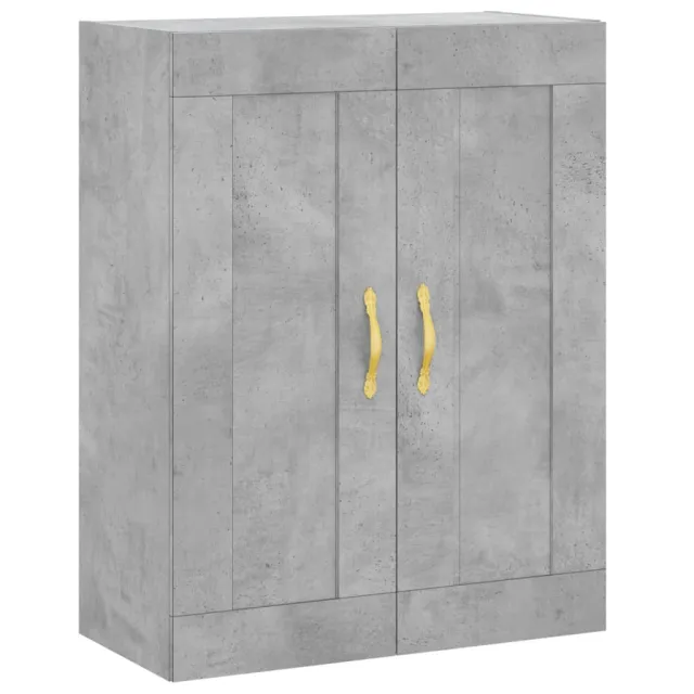 Armoires murales 2 pcs gris béton bois d'ingénierie