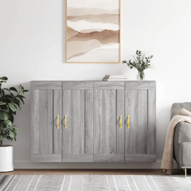 Armoires murales 2 pcs sonoma gris bois d'ingénierie