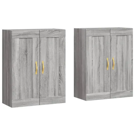 Armoires murales 2 pcs sonoma gris bois d'ingénierie 2