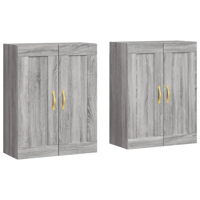 Armoires murales 2 pcs sonoma gris bois d'ingénierie