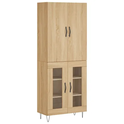 Buffet haut Chêne sonoma 69,5x34x180 cm Bois d'ingénierie 2