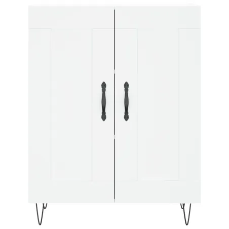 Buffet haut Blanc 69,5x34x180 cm Bois d'ingénierie