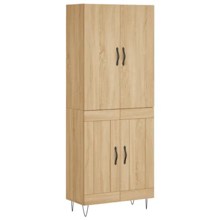 Buffet haut Chêne sonoma 69,5x34x180 cm Bois d'ingénierie 2